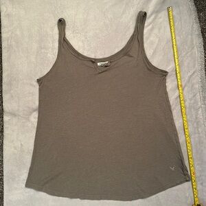 American Eagle Outfitters Grey Taupe Tank Size - Large